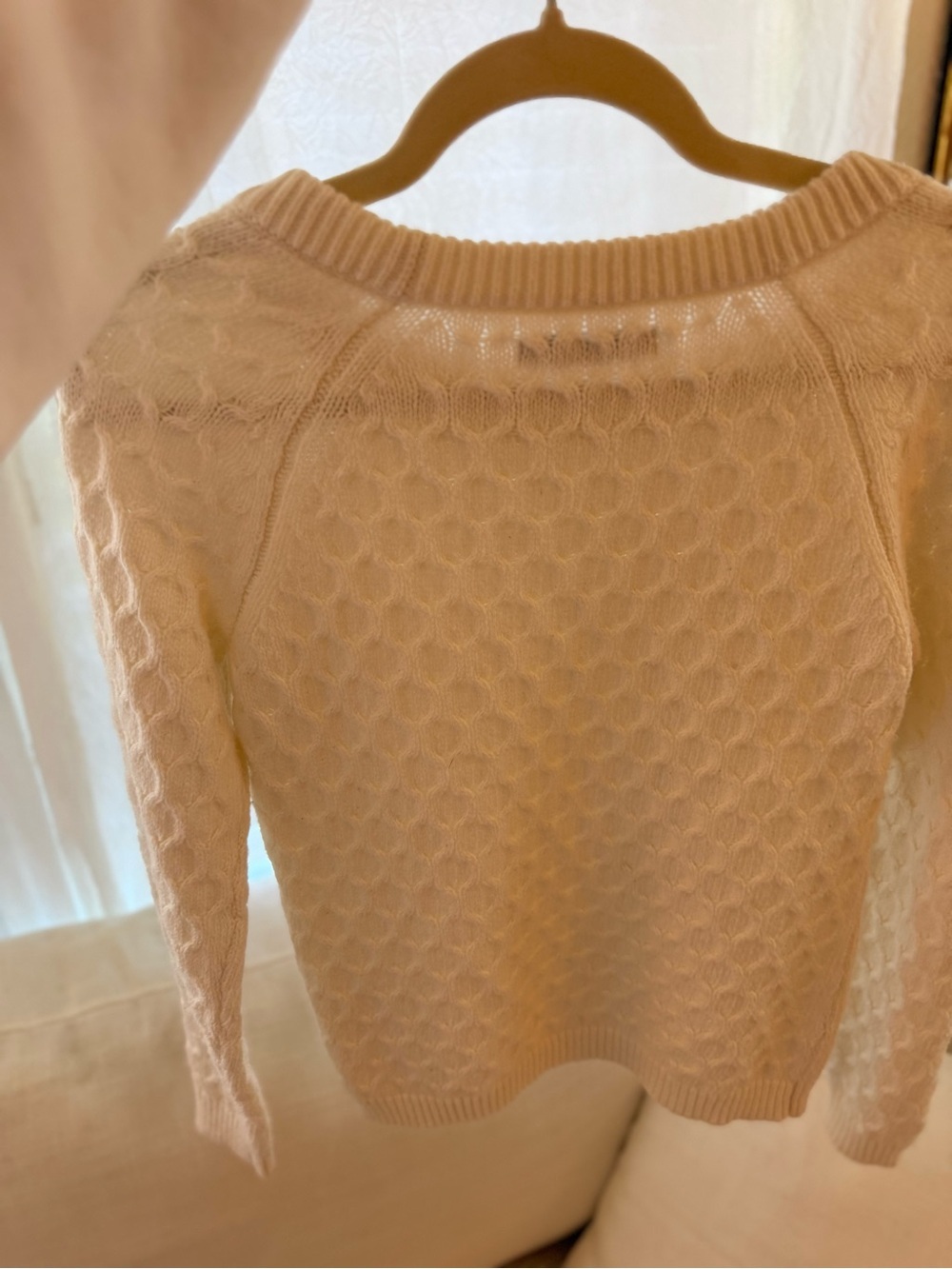 Old Navy Cream Cable Stitch Crewneck Sweater - Picture 3 of 6